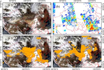 Prior land surface reflectance-based sandstorm detection from space using deep learning